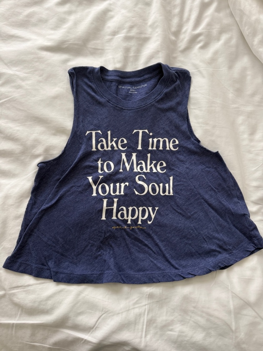Spiritual Gangster Navy Muscle Tank